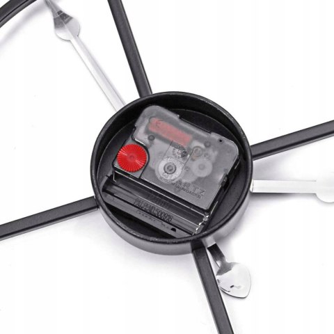 Zegar ścienny retro cyfry rzymskie LOFT śr. 50 cm - czarny