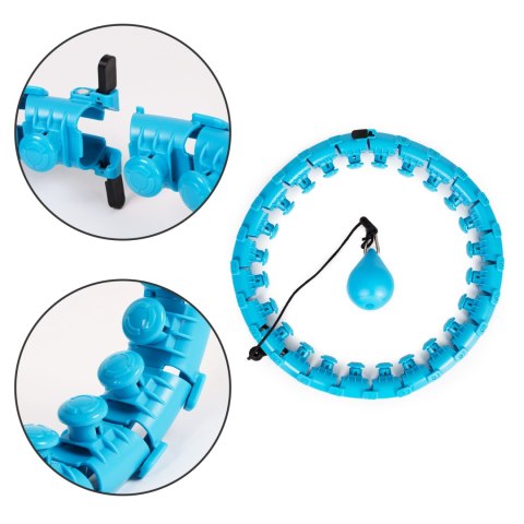 HULA HOP Z MASAŻEREM I DODATKOWYM CIĘŻARKIEM DO ĆWICZEŃ FITNESS