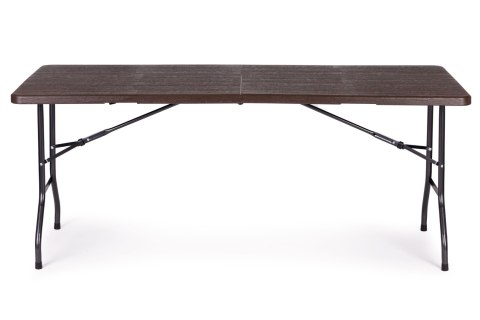 STÓŁ CATERINGOWY BANKIETOWY OGRODOWY SKŁADANY 180 CM BRĄZOWY MODERNHOME