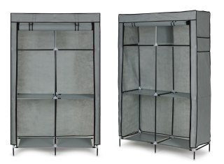 SZAFA TEKSTYLNA DUŻA MATERIAŁOWA GARDEROBA Z PÓŁKAMI NA UBRANIA I BUTY MODERNHOME