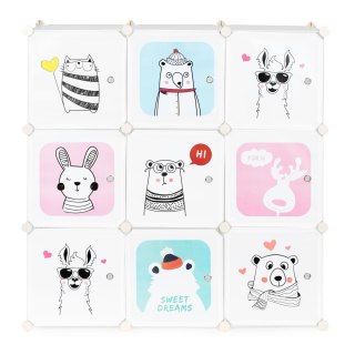 SZAFKA REGAŁ DLA DZIECI MODUŁOWA 9 PÓŁEK DZIECIĘCA