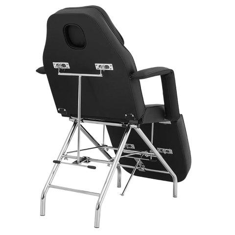 Fotel kosmetyczny do masażu tatuażu SPA MATERA - czarny