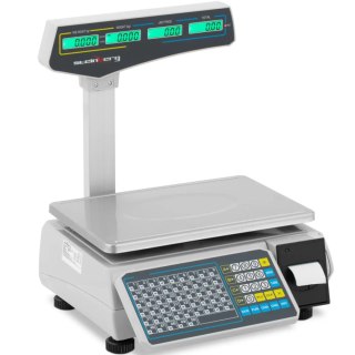 Waga sklepowa handlowa z drukarką etykiet LCD 30 kg / 15 g