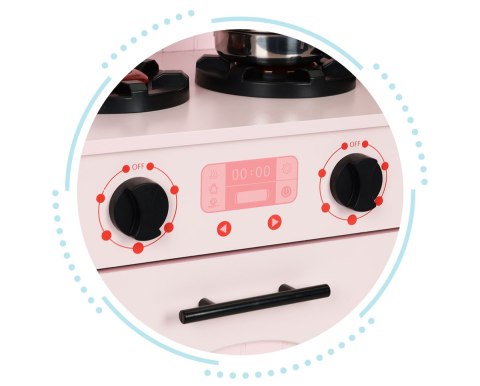 DREWNIANA KUCHNIA DLA DZIECI PIEKARNIK PALNIKI MIKROFALA AKCESORIA ECOTOYS