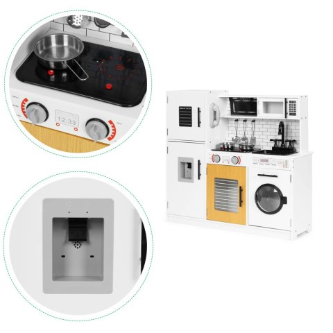 DUŻA DREWNIANA KUCHNIA DLA DZIECI + DŹWIĘKI ŚWIATEŁKA ECOTOYS