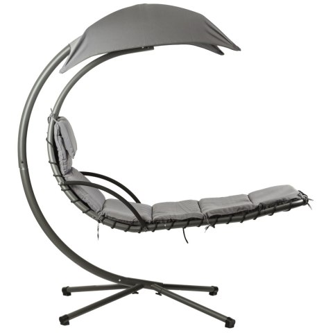 LEŻANKA HUŚTAWKA OGRODOWA HAMAK FOTEL WISZĄCY KOSZ SZARA MULTIGARDEN