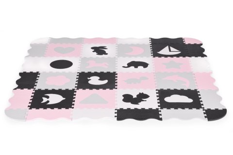 MATA PIANKOWA Z PŁOTKIEM PUZZLE SUCHY BASEN 36 ELEMENTÓW ECOTOYS