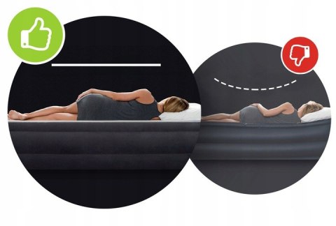 MATERAC DMUCHANY 203X152 CM Z POMPKĄ ŁÓŻKO WELUR INTEX 64150ND