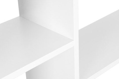 NOWOCZESNY STOJĄCY REGAŁ SZAFKA NA KSIĄŻKI 14 PÓŁEK BIAŁY MODERNHOME