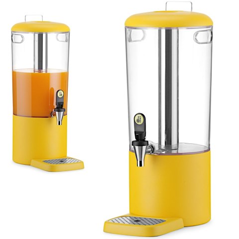 Dyspenser dozownik chłodzący do soków napojów UNIQ 8 l - żółty