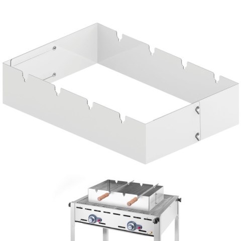 Nasadka na grilla do szaszłyków prostokątna Churrasco 530x350x117 mm