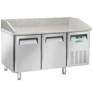 Stół chłodniczy do pizzy z granitowym blatem rantem 2-drzwiowy 128 l 210 W