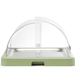 Witrynka chłodząca bufetowa z pokrywą roll-top Duo UNIQ - zielona