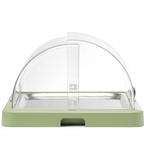 Witrynka chłodząca bufetowa z pokrywą roll-top Duo UNIQ - zielona