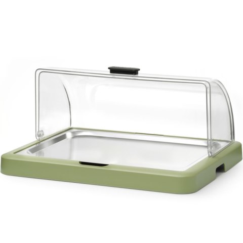 Witrynka chłodząca bufetowa z pokrywą roll-top Duo UNIQ - zielona