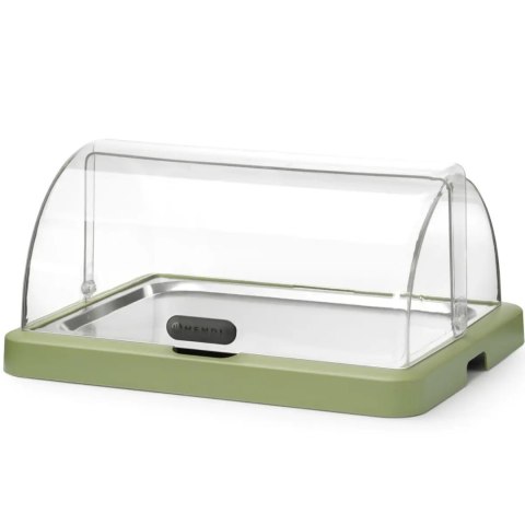 Witrynka chłodząca bufetowa z pokrywą roll-top Duo UNIQ - zielona