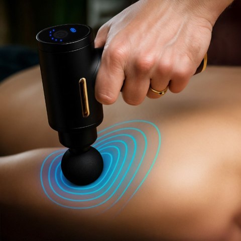 Pistolet do masażu masażer ręczny wibracyjny zestaw 4 końcówek ModernHome