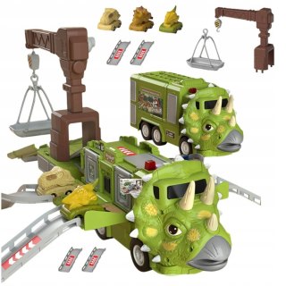 Ciężarówka dinozaur z autami triceratops dźwig 691