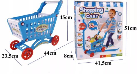 Duży wózek koszyk na zakupy akcesoria 28el. 10N