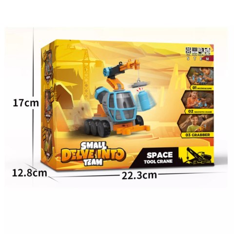 Edukacyjny dźwig autko 2w1 mikroskop dźwig chwytak 3+ DC9165