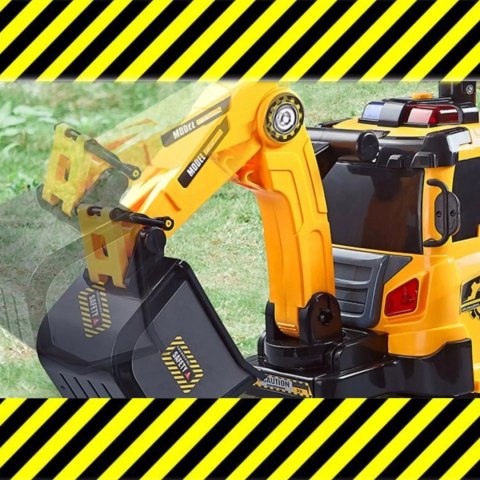 Jeździk 2w1 koparka + 4 autka rozkładany dźwig dźwięk ruchoma łyżka ZH922