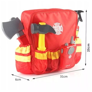 Plecak z narzędziami kamizelka krótkofalówka strażak gaśnica KN645