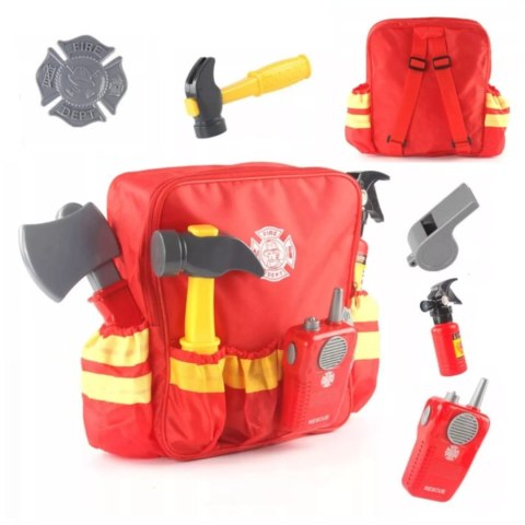 Plecak z narzędziami kamizelka krótkofalówka strażak gaśnica KN645