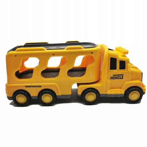 Zestaw laweta transportowa autka budowlane koparka dźwięk światło SX700-10