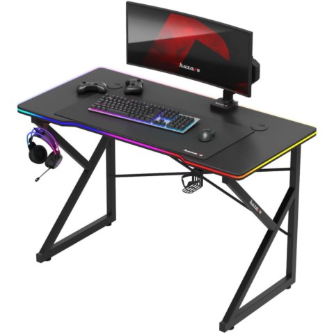 Biurko gamingowe dla graczy LED RGB HERO 1.7 120x60cm - czarny