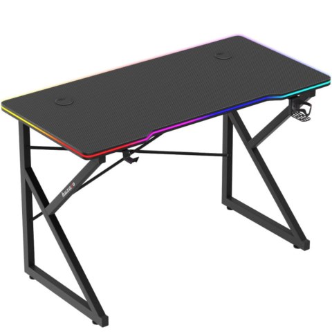 Biurko gamingowe dla graczy LED RGB HERO 1.7 120x60cm - czarny