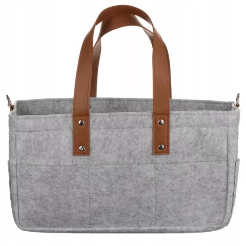 Duży Filcowy Organizer Szary XXL Dla Mamy i Maluszka Na Pieluszki i Akcesoria