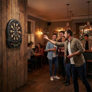 Elektroniczna tarcza do darta gry w rzutki lotki tablica LCD 48 cm 27 gier zestaw 12 rzutek