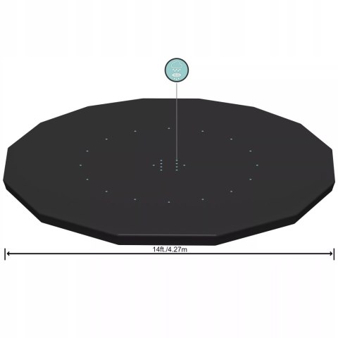 Przykrycie na basen ze stelażem o średnicy 427cm Bestway 58248