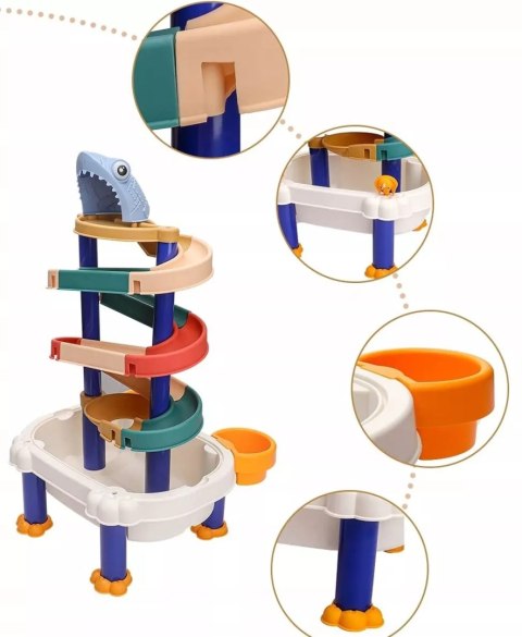 Stolik do piasku i do wody zjeżdżalnia wodna gumowe zabawki rekin 868-1