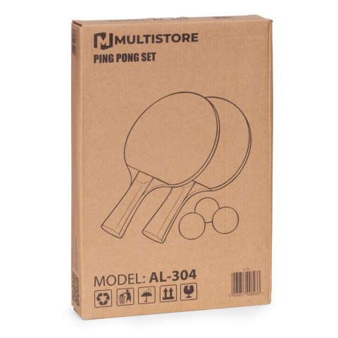 Zestaw do tenisa stołowego 2 paletki do ping-ponga 3 piłeczki