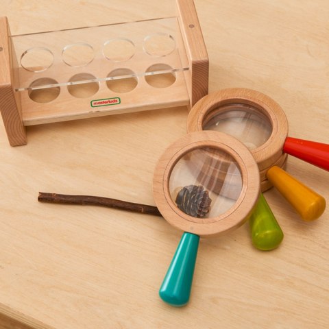 MASTERKIDZ Zestaw Drewnianych Lup z Pojemnikiem
