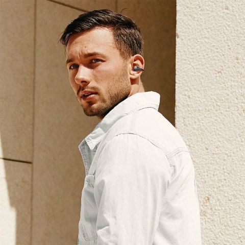 Słuchawki bezprzewodowe douszne otwarte Bass 15 Clip OWS z kablem USB-C - czarne