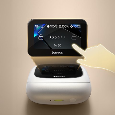 Słuchawki bezprzewodowe z ekranem Bowie M2s Ultra TWS - białe