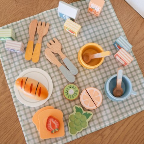 TOOKY TOY Zestaw Piknikowy Owoce do Krojenia Zestaw Śniadaniowy