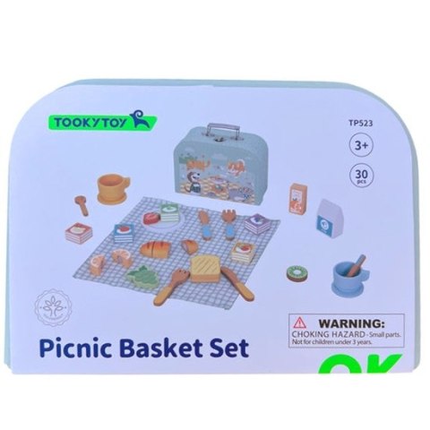 TOOKY TOY Zestaw Piknikowy Owoce do Krojenia Zestaw Śniadaniowy