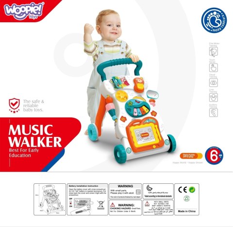 WOOPIE BABY Grający Chodzik z Znikopisem