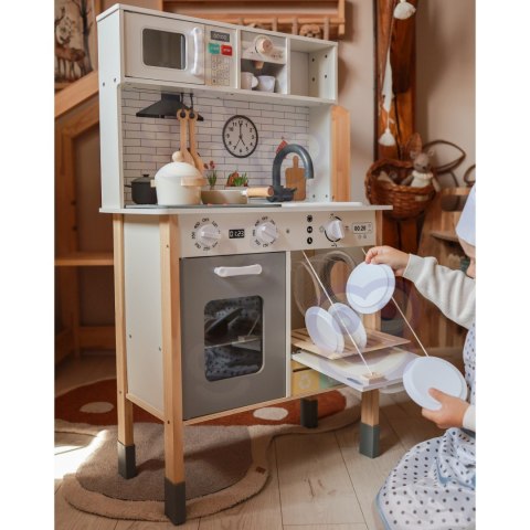 WOOPIE GREEN Drewniana Interaktywna Kuchnia 9w1 z Pralką i Tablicą