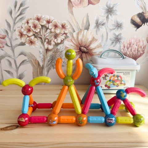 WOOPIE Magnetyczne Klocki Konstrukcyjne Edukacyjne 52 el.