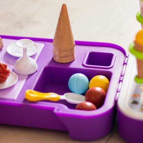 Walizka z Lodami 3w1 Kuchnia Sklepik Lodziarnia Przenośna 62 el.