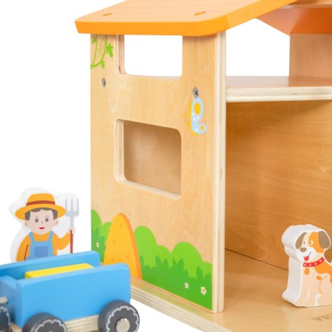 VIGA Drewniana Farma Dom Farmera Z Ogródkiem I Traktorem 21 el