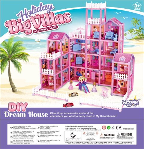 WOOPIE Mega Willa Domek dla Lalek LOVELY HOUSE 194 el.