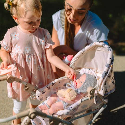 Lalka Bobas 36 cm w Ubranku z Misiem Akcesoria do Karmienia