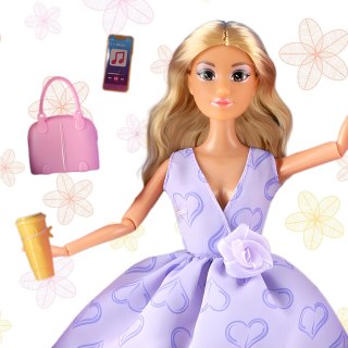WOOPIE ROYAL Lalka Lily Długie Blond Włosy 30 cm Lawendowa Suknia Akcesoria