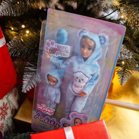 WOOPIE ROYAL Lalki Kombinezony Niebieskie Misie Zestaw 2szt.