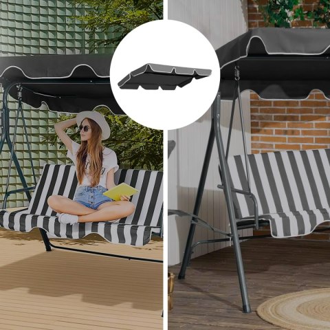 DASZEK DO HUŚTAWKI 188 X 110 CM WODOODPORNE POSZYCIE SZARY MODERNHOME